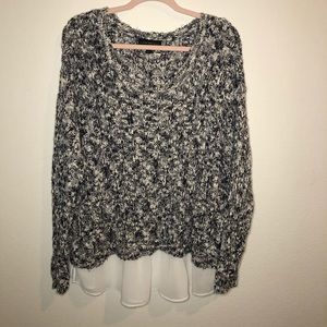 Lane Bryant Sweater W, Faux Blouse Bottom Sz 18/20